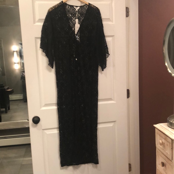 Elan Other - Elan Beach Long Black Lace Cover Up